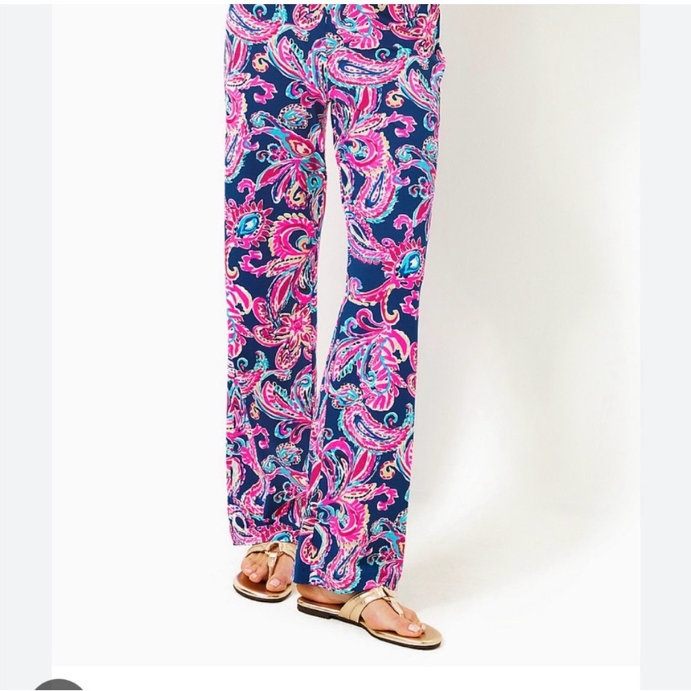 Lilly Pulitzer Grenada knit UPF 50 palazzo wide leg stretchy-ChillyLilly S/M-NWT